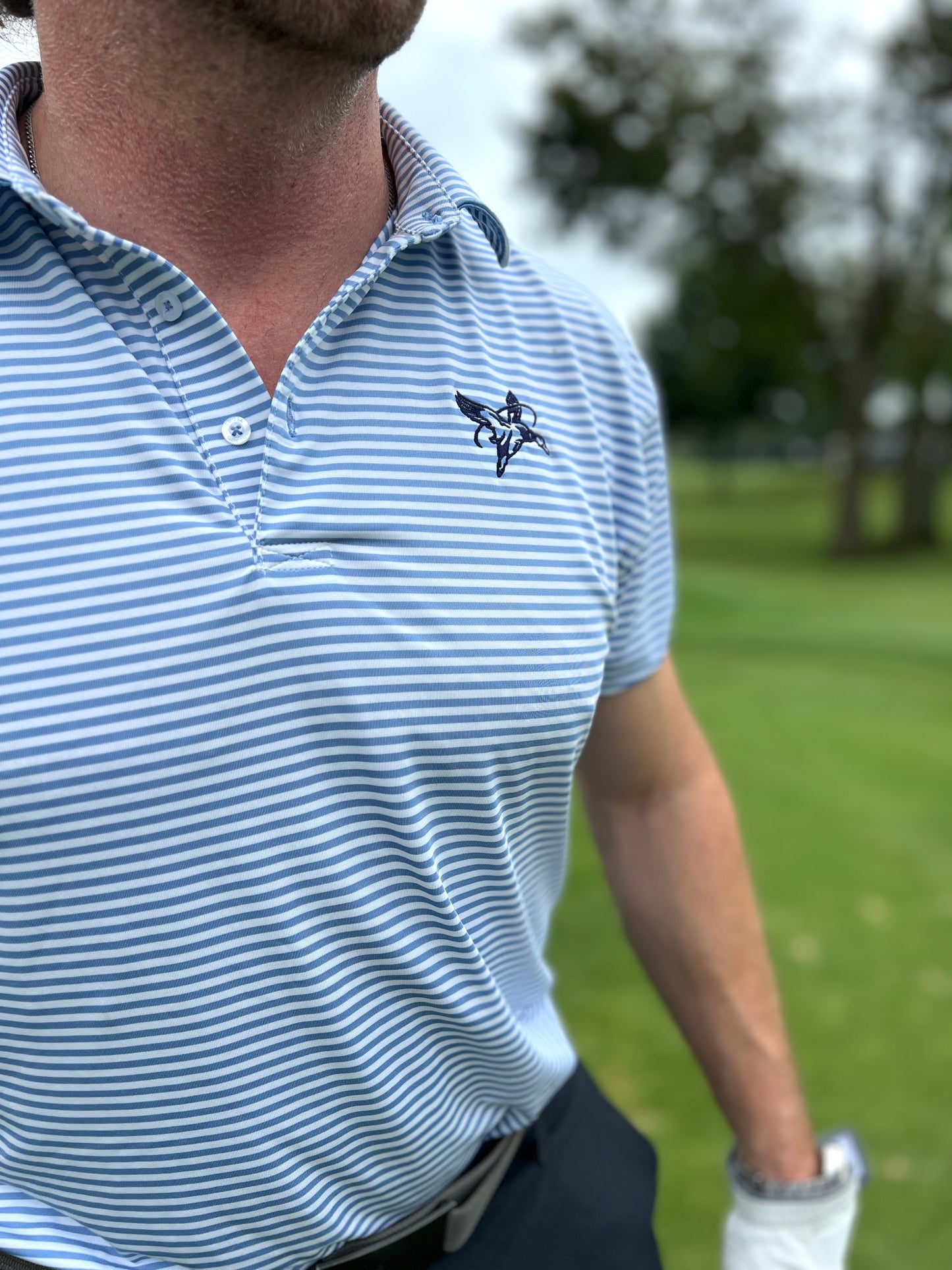 Halo x Coosa Cotton Polo - Blue