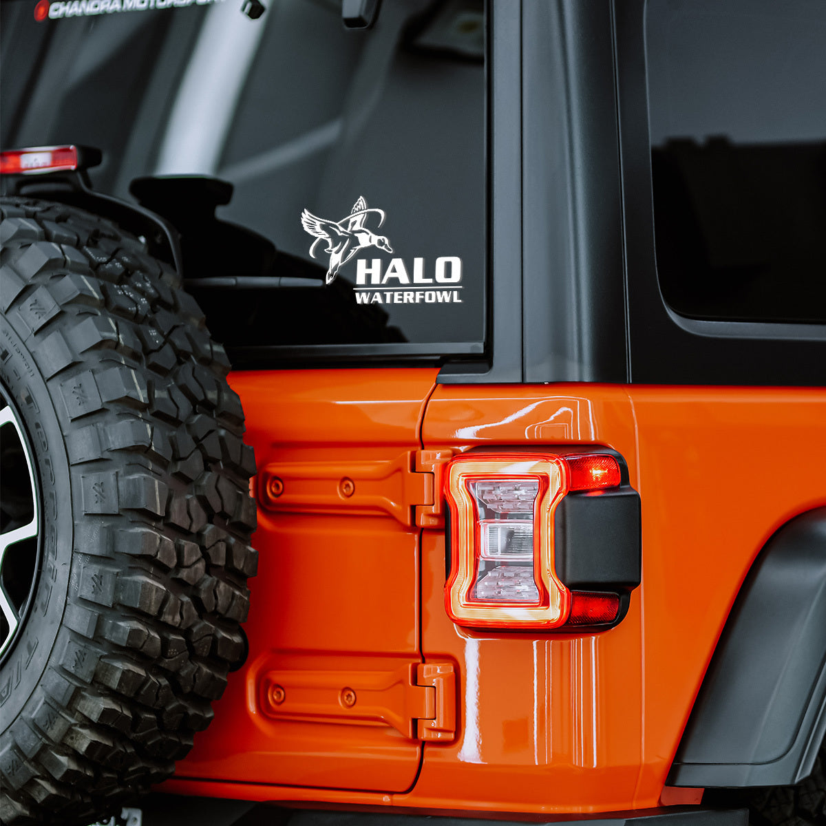 Halo Waterfowl Car Decal/White